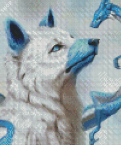 Fantasy Wolf Dragon Diamond Paintings