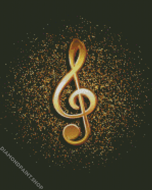 Golden Music Symbol Diamond Paintings