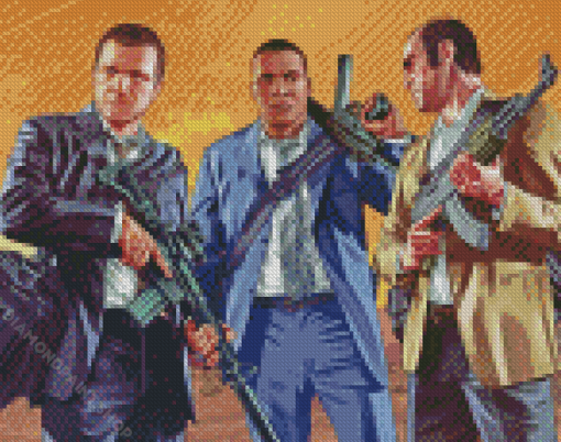 Grand Theft Auto Poster Diamond Paintings