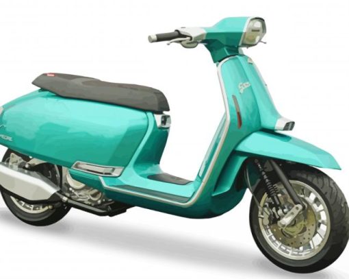 Green Lambretta Diamond Paintings