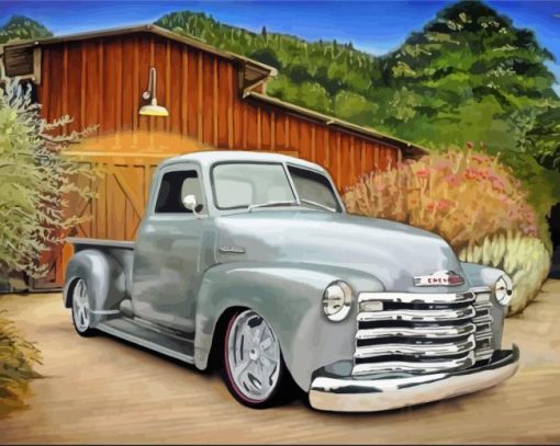 Grey Chevy 1950 Diamond Paintings