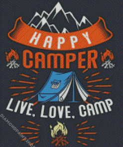 Happy Camper Poster Diamond Paintings