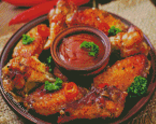 Tasty Chicken Wings Diamond Paintings