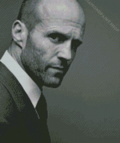 Monochrome Jason Statham Diamond Paintings