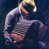 Man Playing Accordian Diamond Paintings