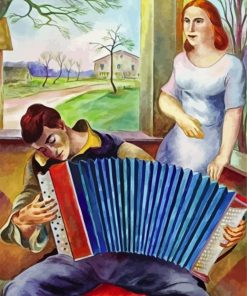 Musician Playing Accordian Diamond Paintings