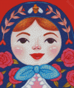 Red Nesting Doll Diamond Paintings