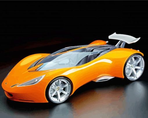 Orange Hot Wheels Diamond Paintings