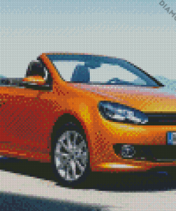 Orange Ww Cabriolet Diamond Paintings