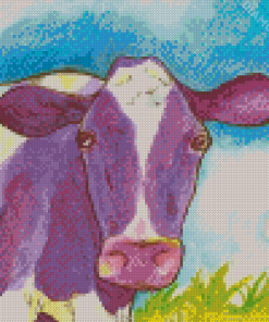 Purle Cow Diamond Paintings