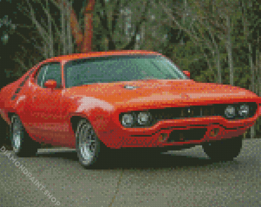 Red 1971 Roadrunner Diamond Paintings