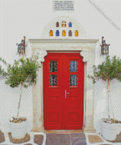 Beautiful Greek Door Diamond Paintings