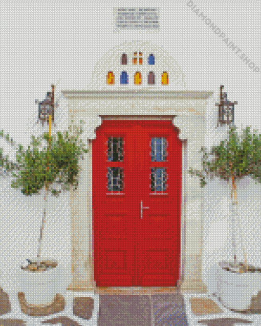 Beautiful Greek Door Diamond Paintings