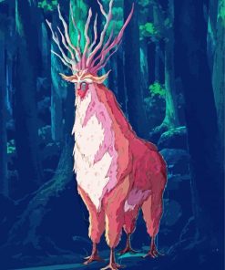 Red Forest Spirit Diamond Paintings