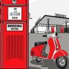 Red Lambretta Diamond Paintings