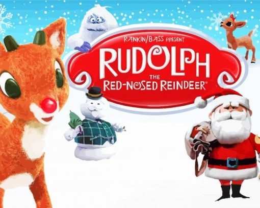 Rudolph The Reindeer Poster Diamond Paintings