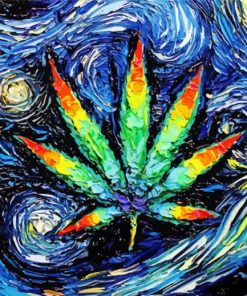 Starry Night Marijuana Diamond Paintings