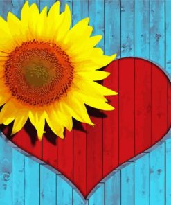 Sunflower Heart love Diamond Paintings