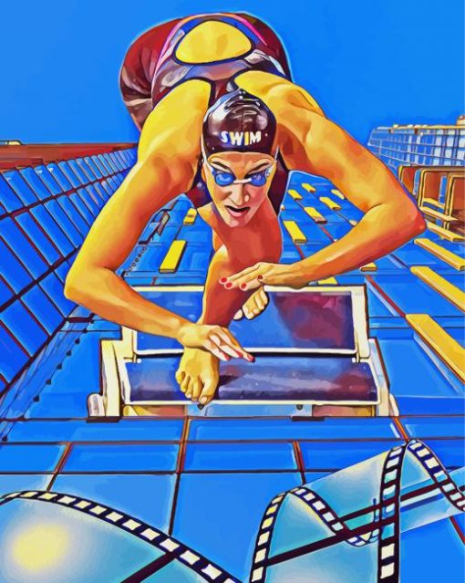 Swimmer Art Diamond Paintings