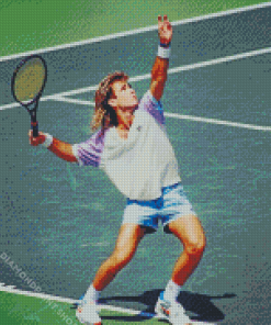 Tennis Player Andre Agassi Diamond Paintings