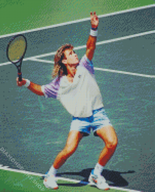 Tennis Player Andre Agassi Diamond Paintings