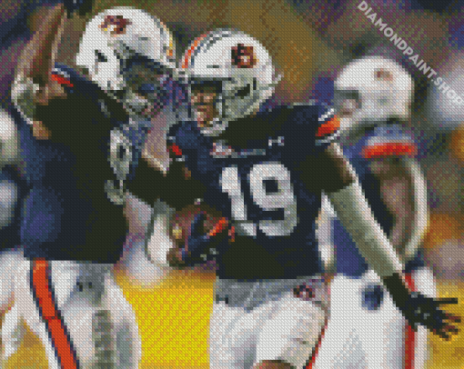 Auburn Tiger Footballers Diamond Paintings