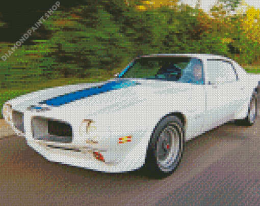 White Trans Am Diamond Paintings