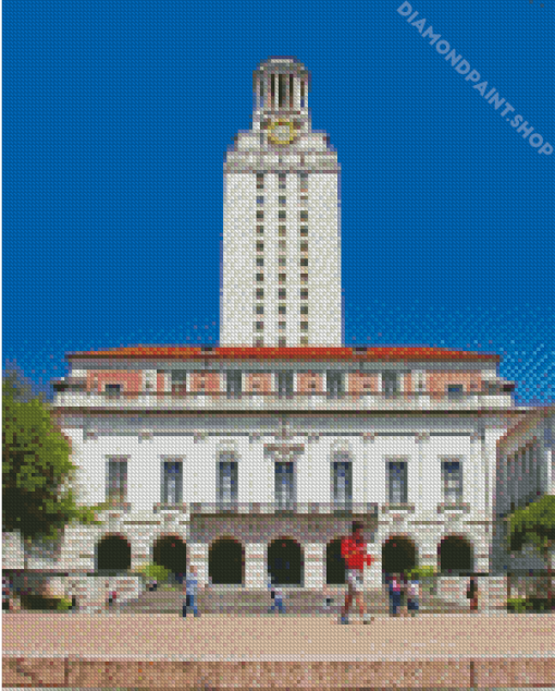 Texas University Building Diamond Paintings