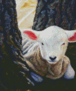 Aesthetic Little Lamb Art Diamond Painting