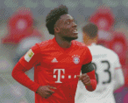 Alphonso Davies Footballer Diamond Paintings