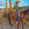 Cowboy In Arizona Diamond Paintings