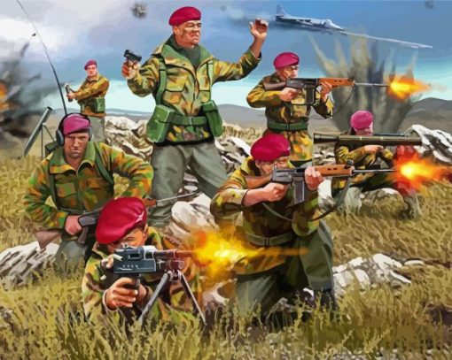 Falklands War Soldiers Diamond Paintings