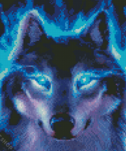 Fantasy Blue Wolf Diamond Paintings