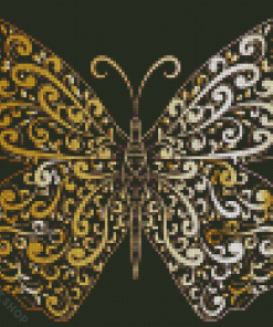 Golden Butterfly Diamond Paintings