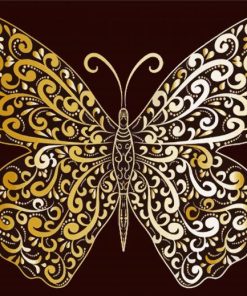 Golden Butterfly Diamond Paintings