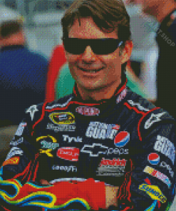 Jeff Gordon With Glasses Diamond Paintings