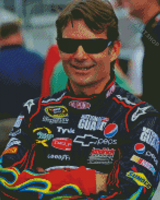 Jeff Gordon With Glasses Diamond Paintings