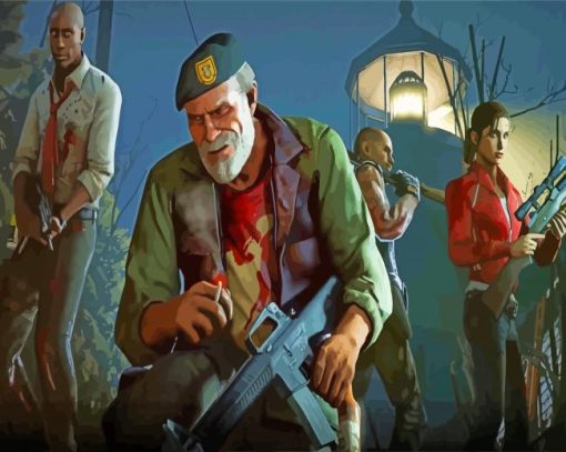 Left 4 Dead Game Characters Diamond Paintings