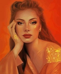 Leo Zodiac Woman Diamond Paintings