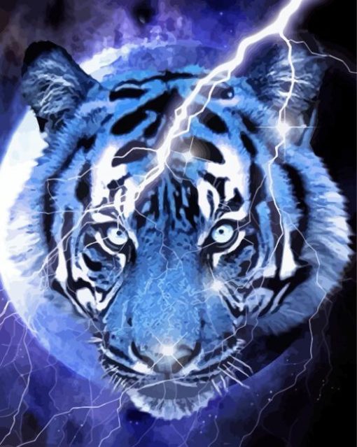 Lightining Tiger Diamond Paintings