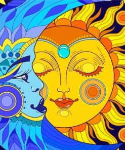 Moon And Sun Diamond Paintings