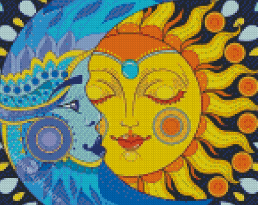 Moon And Sun Diamond Paintings