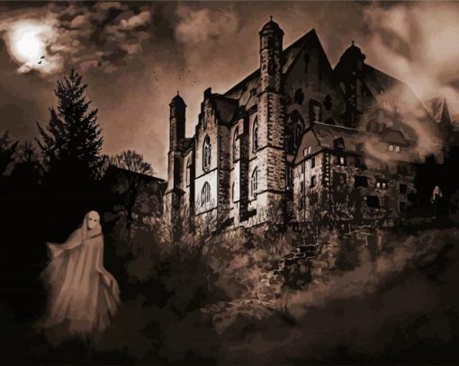 Mystical Creepy Castle Diamond Paintings