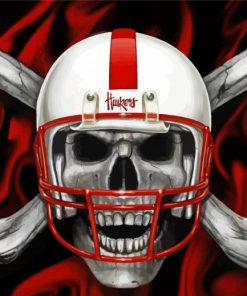 Nebraska Hsukers Blackshirts Skull Diamond Paintings