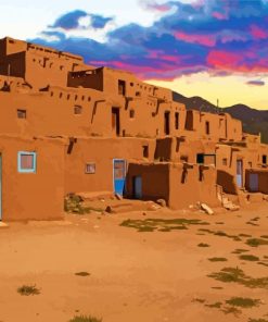 New Mexico Houses Diamond Paintings