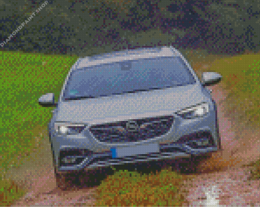 Opel Insignia Car Under Rain Diamond Paintings