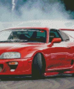 Red Jdm Car Diamond Paintings