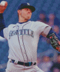 Seattle Mariners Baseball Player Diamond Painting