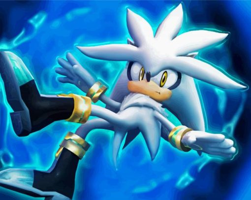 Silver The Hedgehog Anime Diamond Paintings