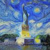 Statue Of Liberty Starry Night Diamond Paintings